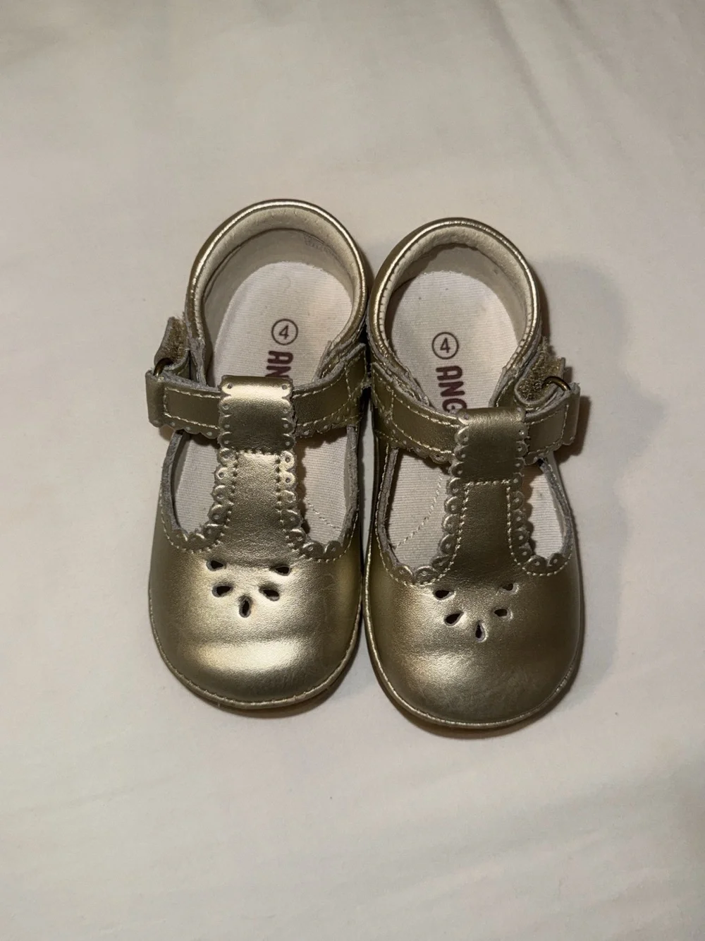 Angel Metallic Gold Mary Jane Toddler Shoes